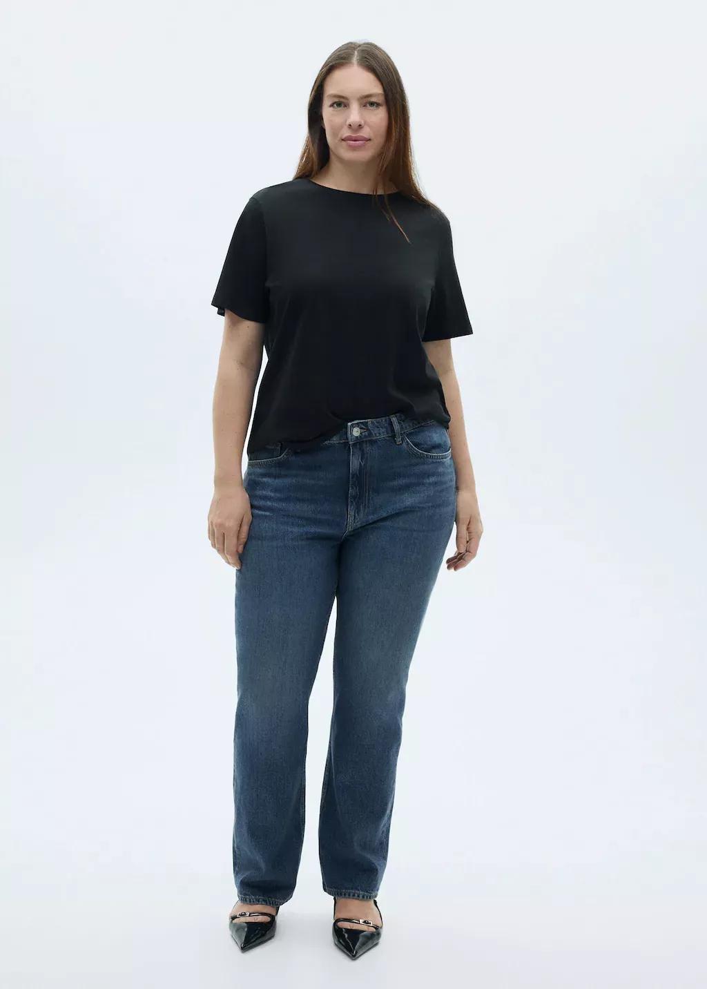 Blue Matilda Medium-Rise Straight-Fit Jeans, , large image number 2