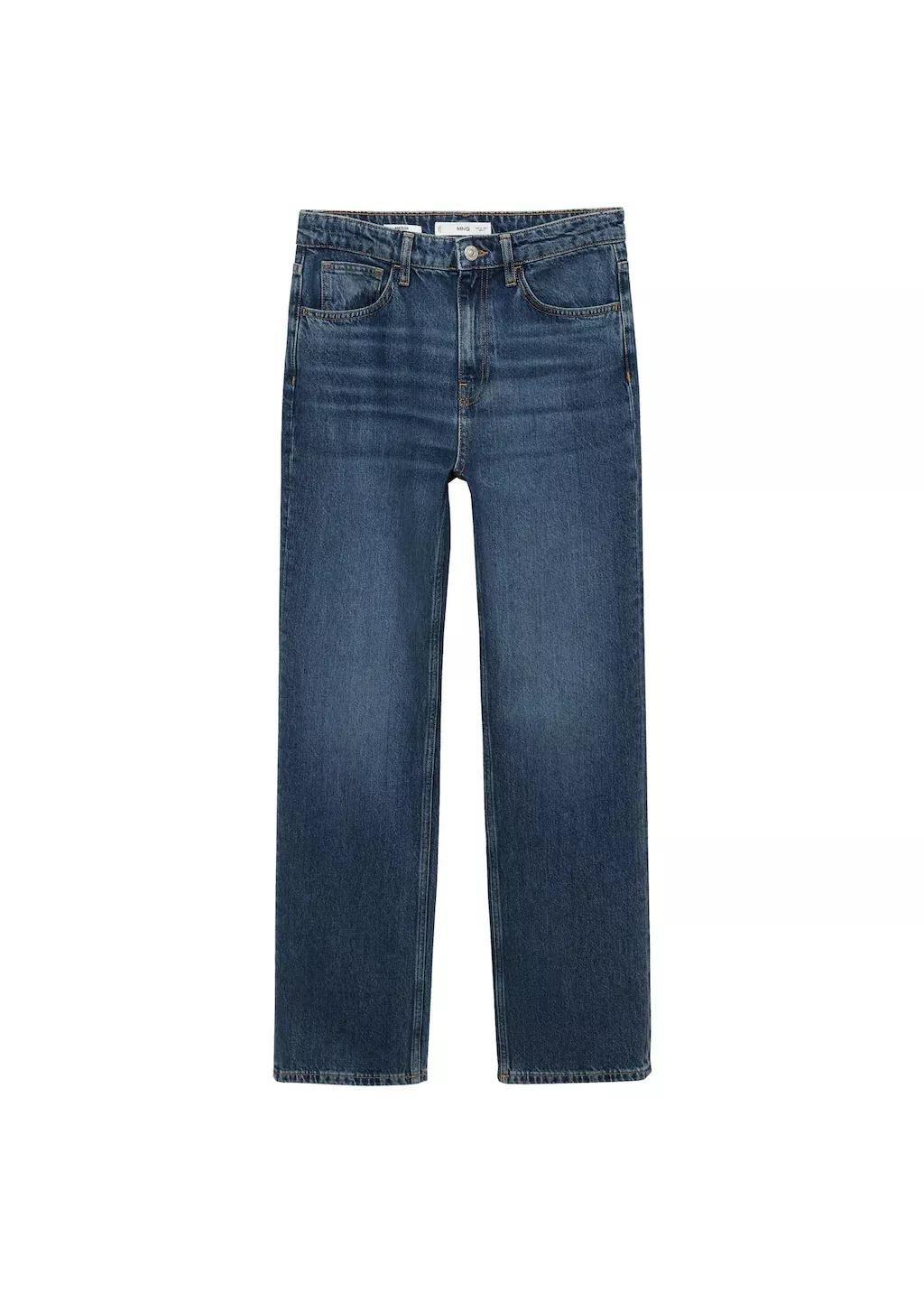 Blue Matilda Medium-Rise Straight-Fit Jeans, , large image number 4