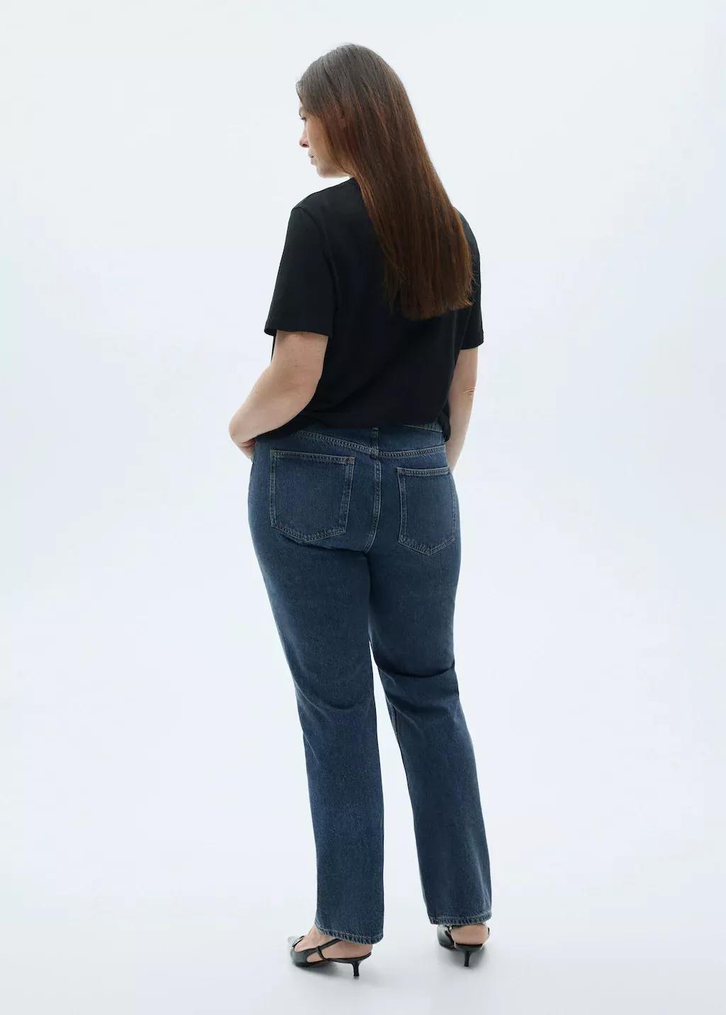 Blue Matilda Medium-Rise Straight-Fit Jeans, , large image number 5