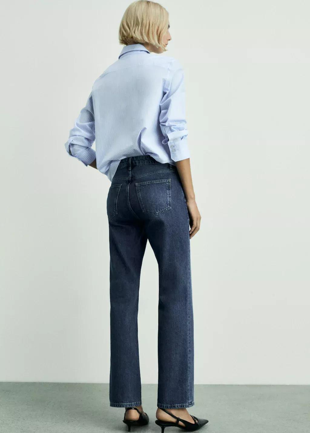 Blue Matilda Medium-Rise Straight-Fit Jeans, , large image number 9