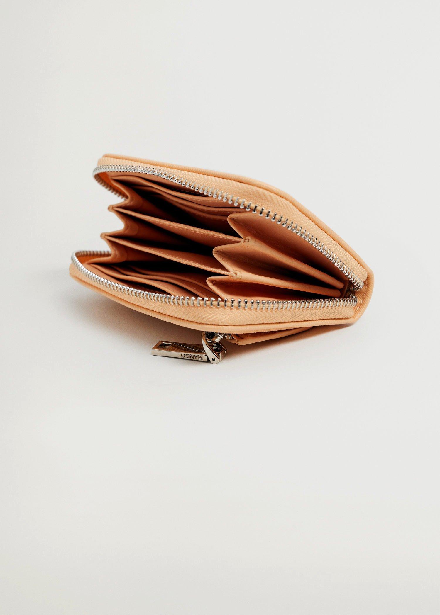 Orange Saffiano-Effect Wallet, Women, , large image number 0