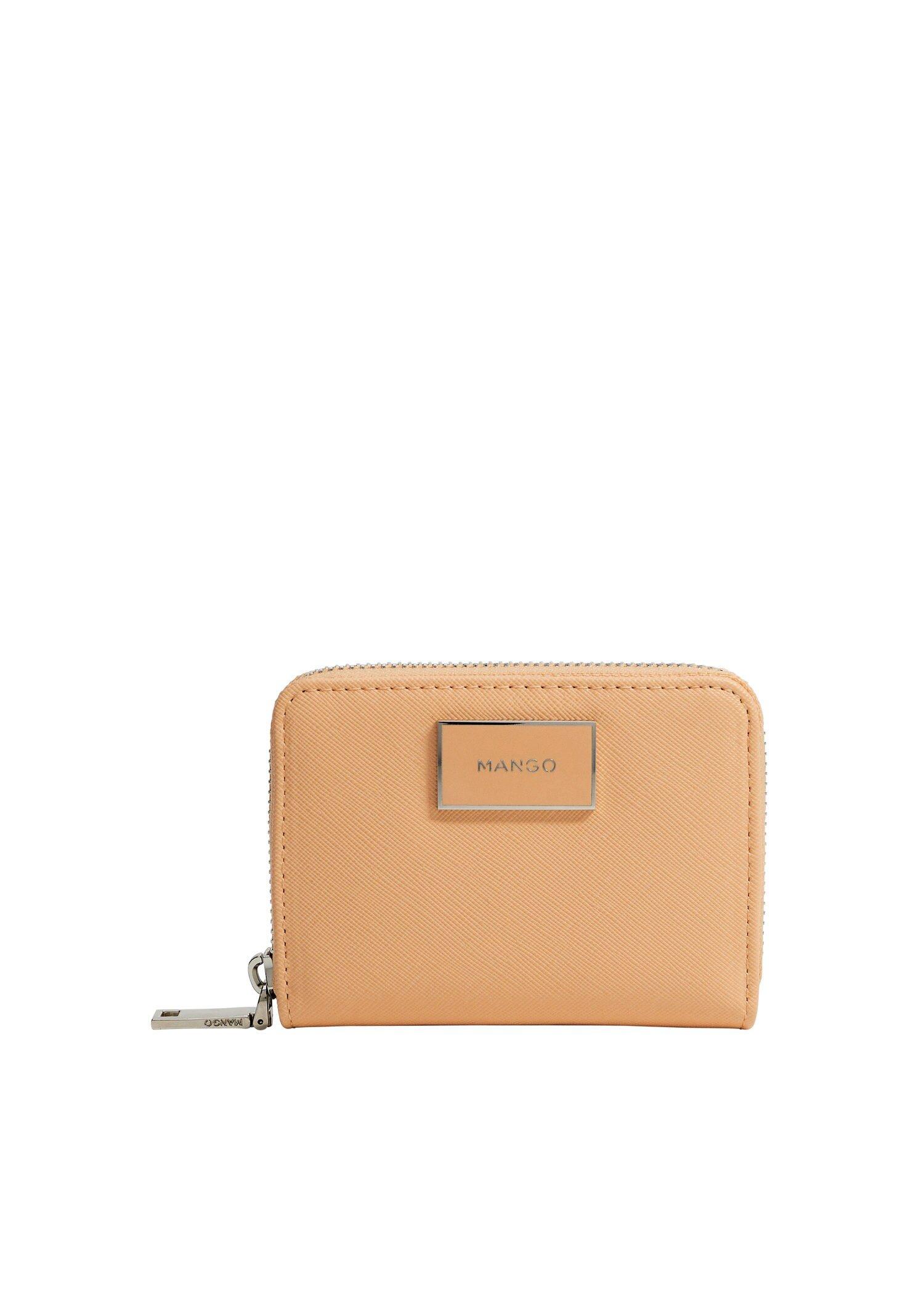 Orange Saffiano-Effect Wallet, Women, , large image number 1