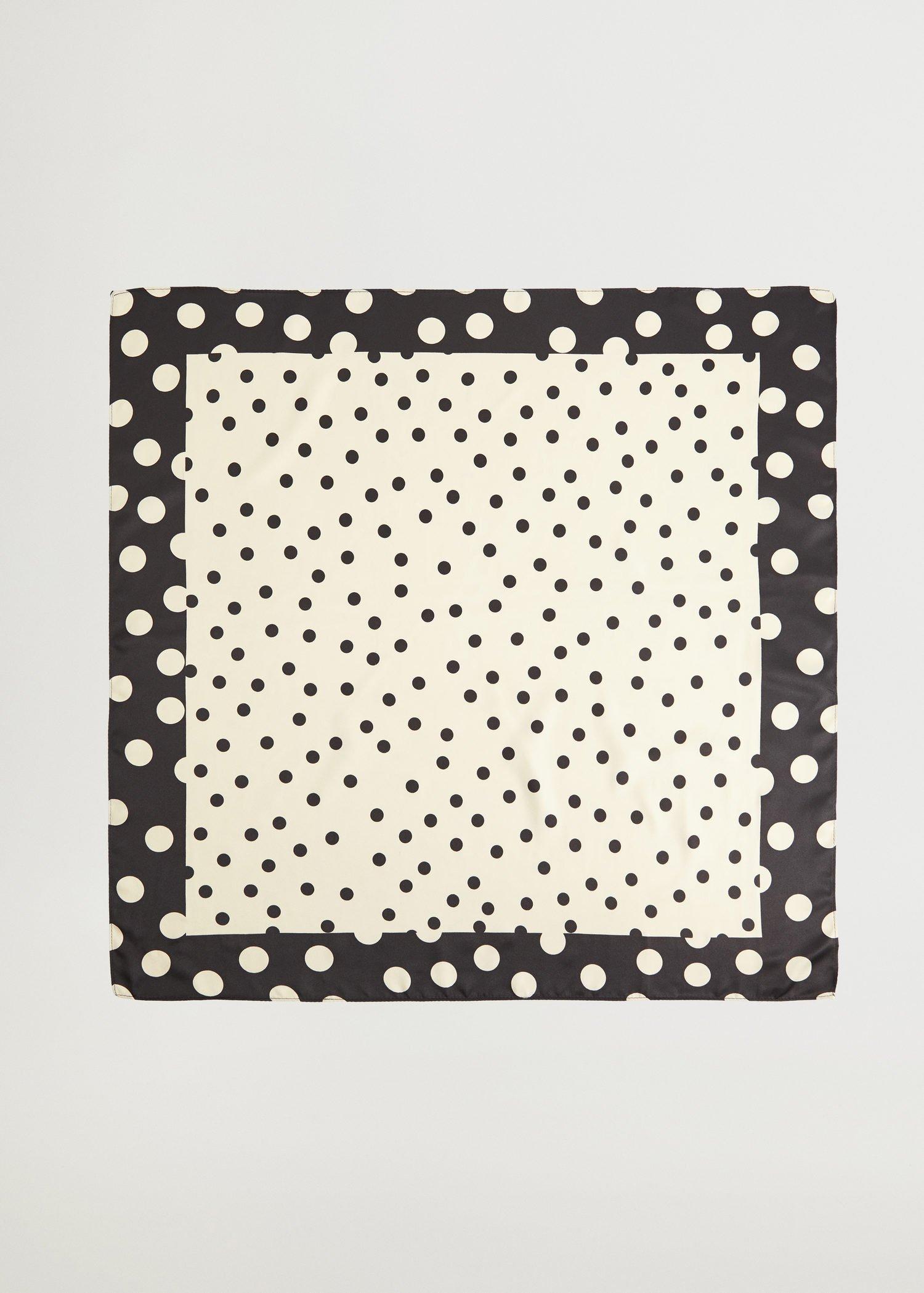 Natural White Polka-Dot Print Scarf, Women, , large image number 1
