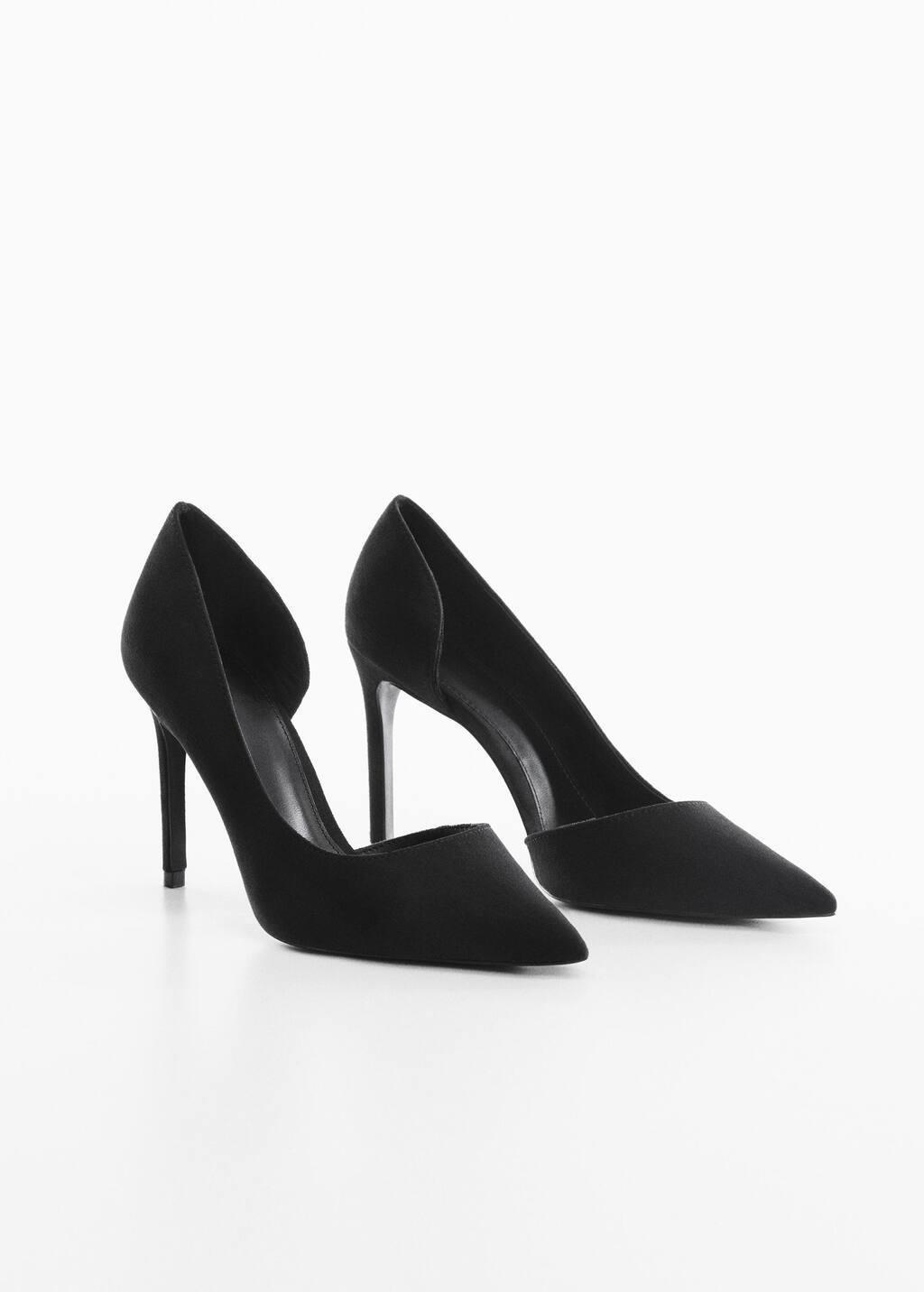 Black Asymmetrical Pumps, , medium