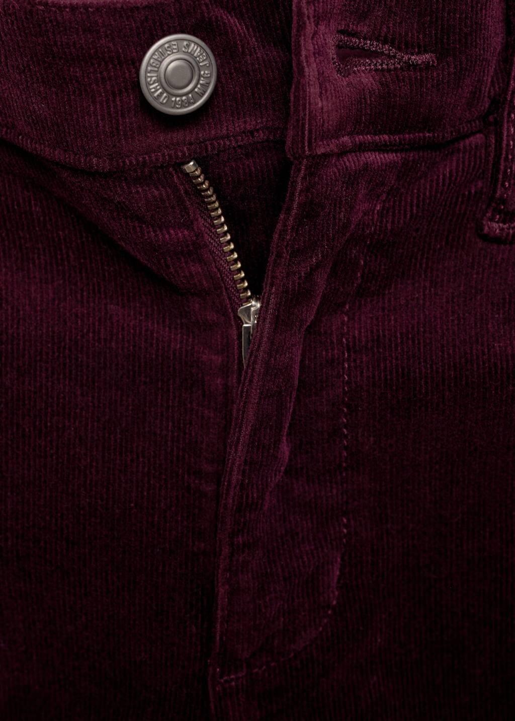 Red Sienna Flared Cropped Corduroy Trousers, , large image number 2