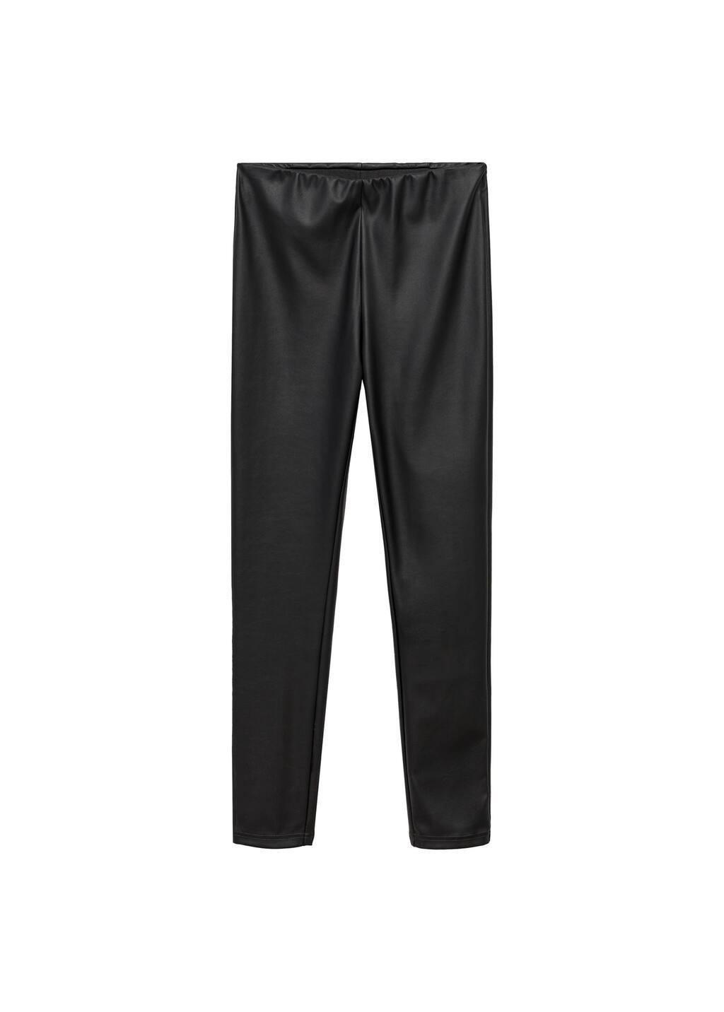 Black Leather-Effect Leggings, , large image number 3