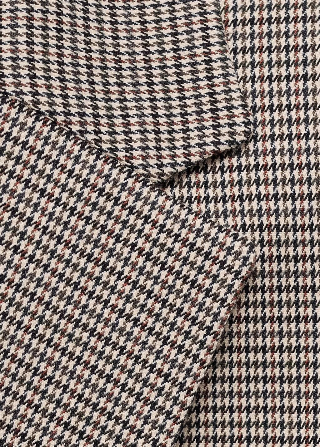 Brown Double-Breasted Blazer With Button, , large image number 6