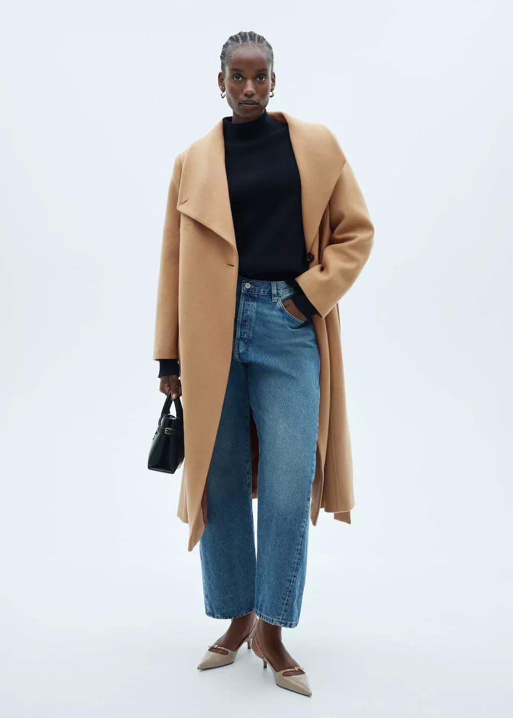 CAMEL Manteco wool coat with belt, , large image number 4