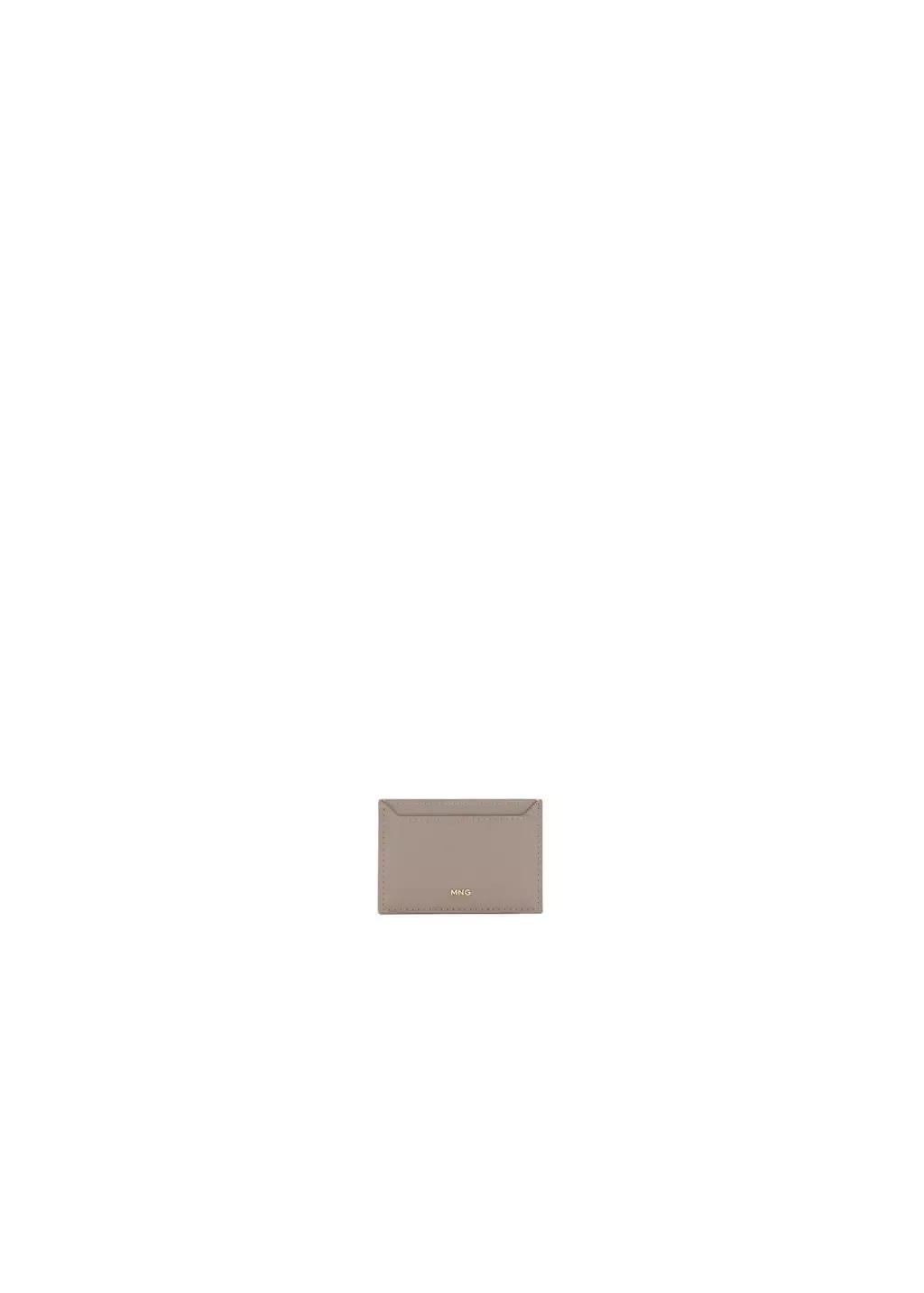 Brown Lt Pastel Saffiano-Effect Cardholder, Light Pastel Brown, large image number 2