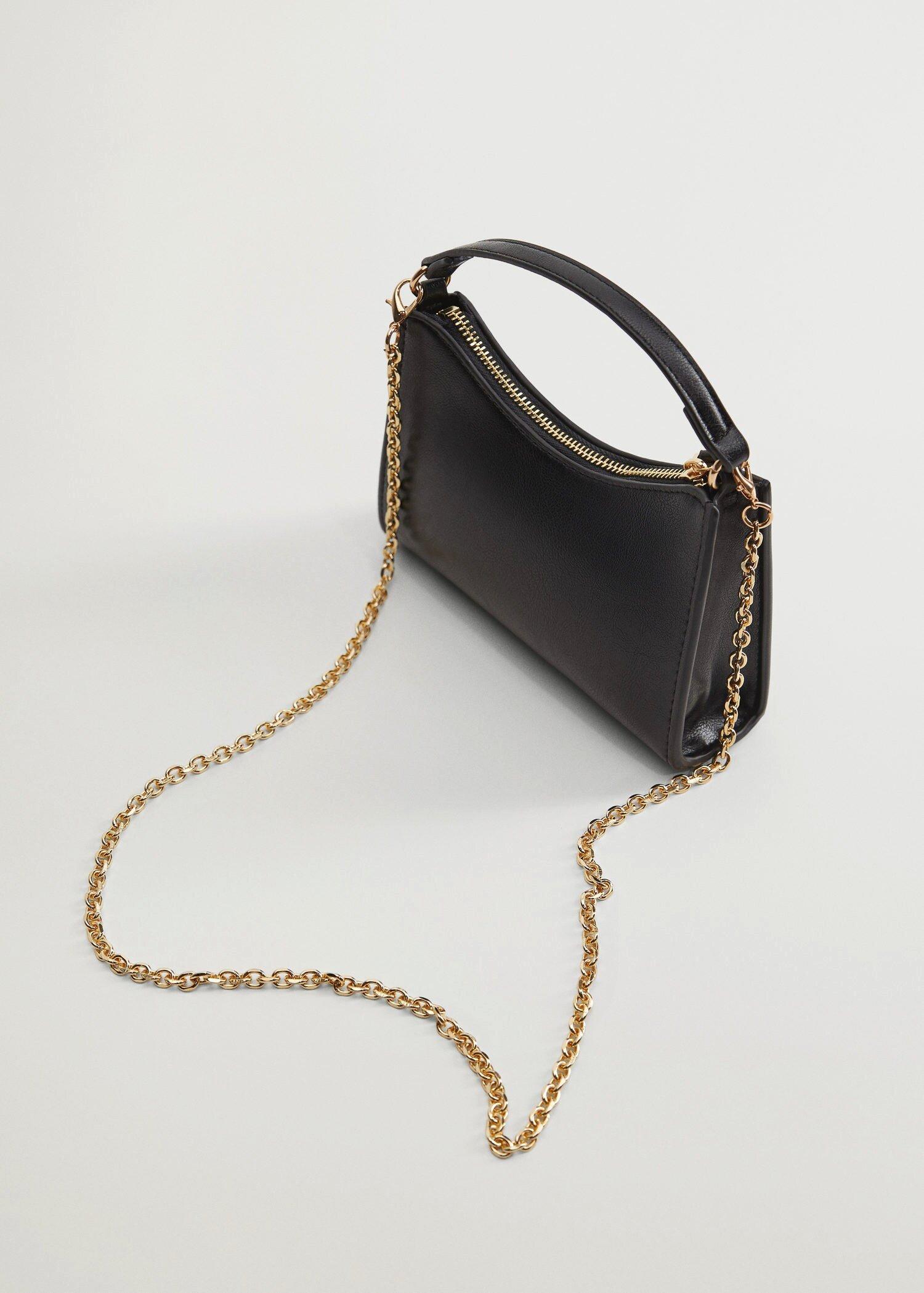 Black Chain Baguette Mini Bag, Women, , large image number 1