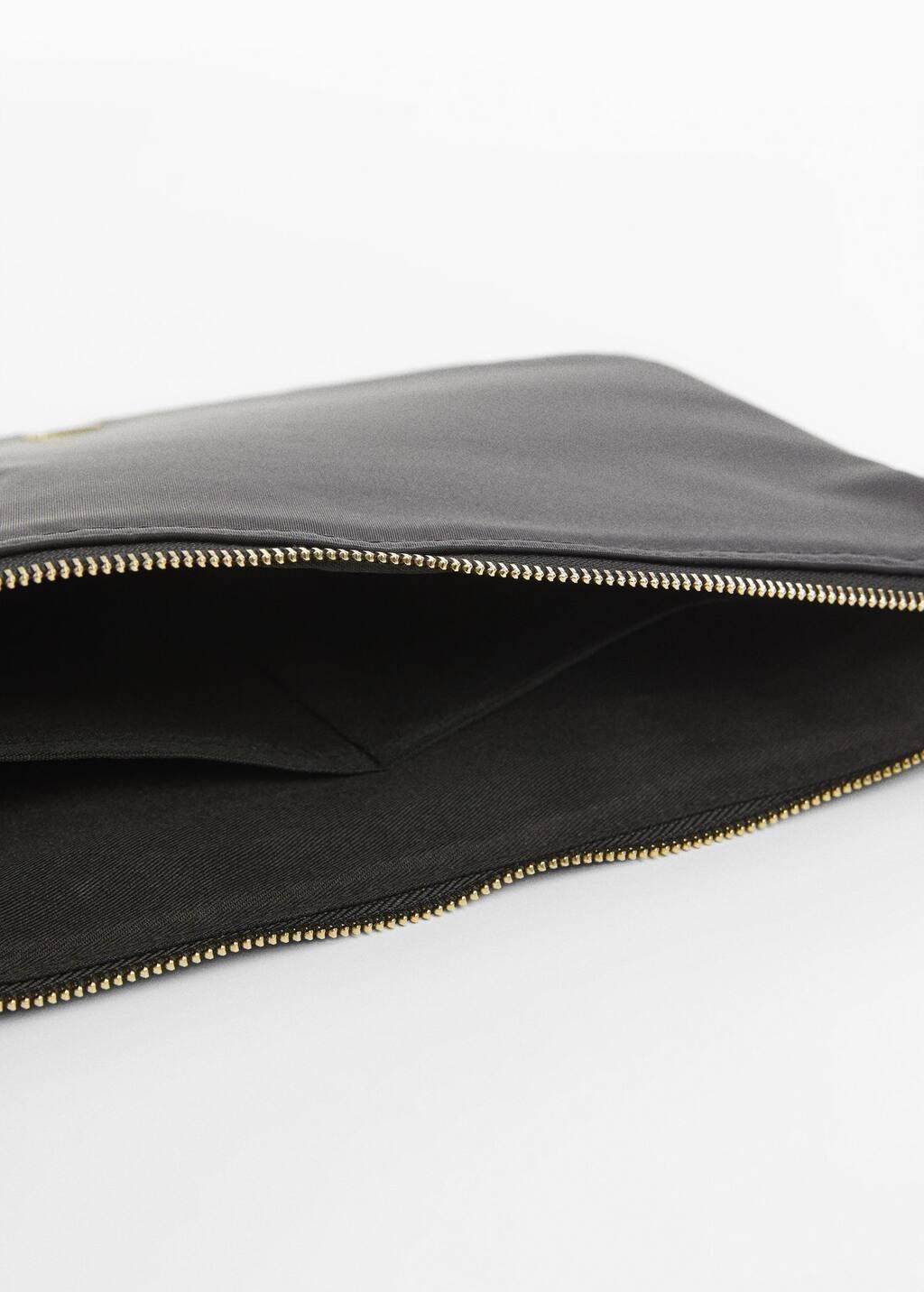 Black Plain Laptop Bag, Black, large image number 2