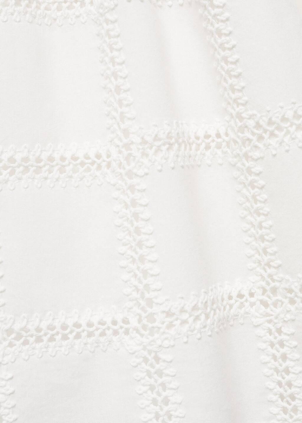 NATURAL WHITE Embroidered shorts with bow, , large image number 2