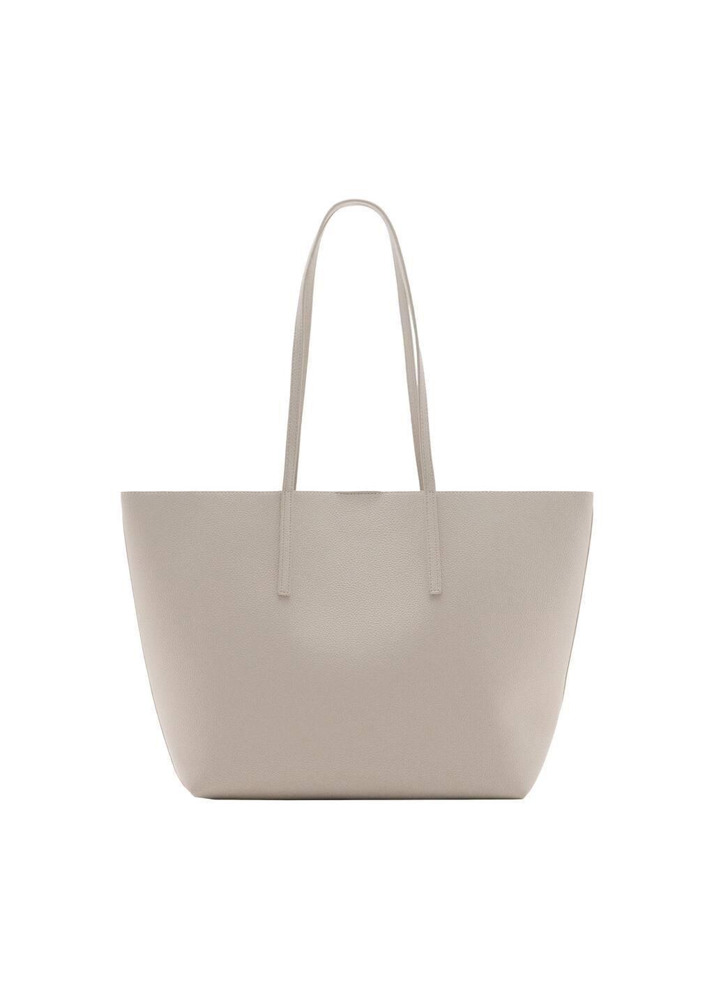 Beige Plain Handmade Shopper, 0201_05, large image number 3