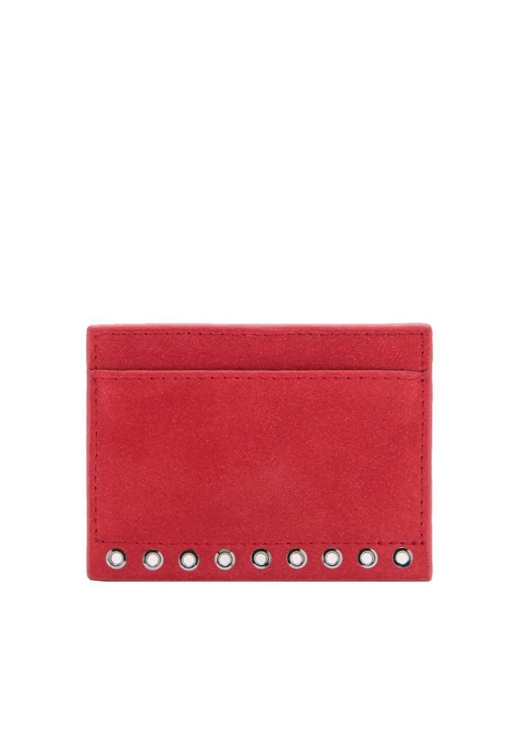 Red Die-Cut Leather Card Holder, Red, large image number 3