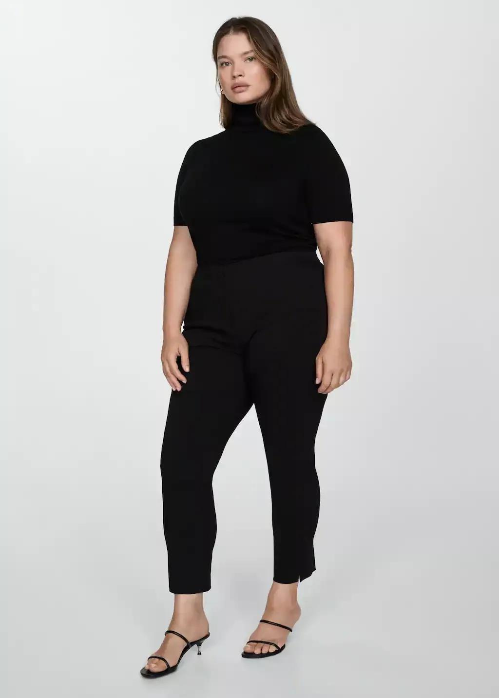 Black Cotton Midi Dress, , large image number 9
