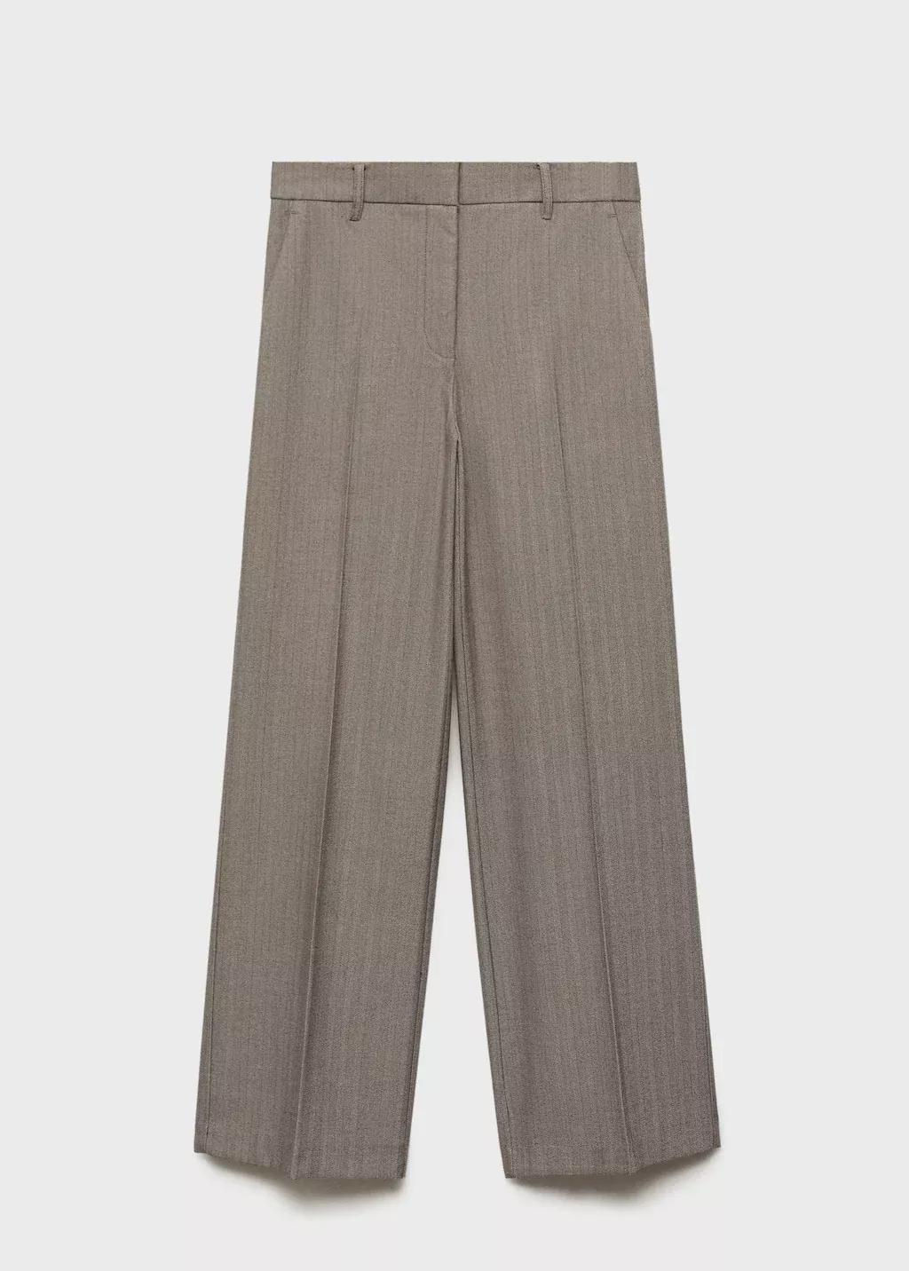 BROWN Mid-rise wide leg trousers, , large image number 0
