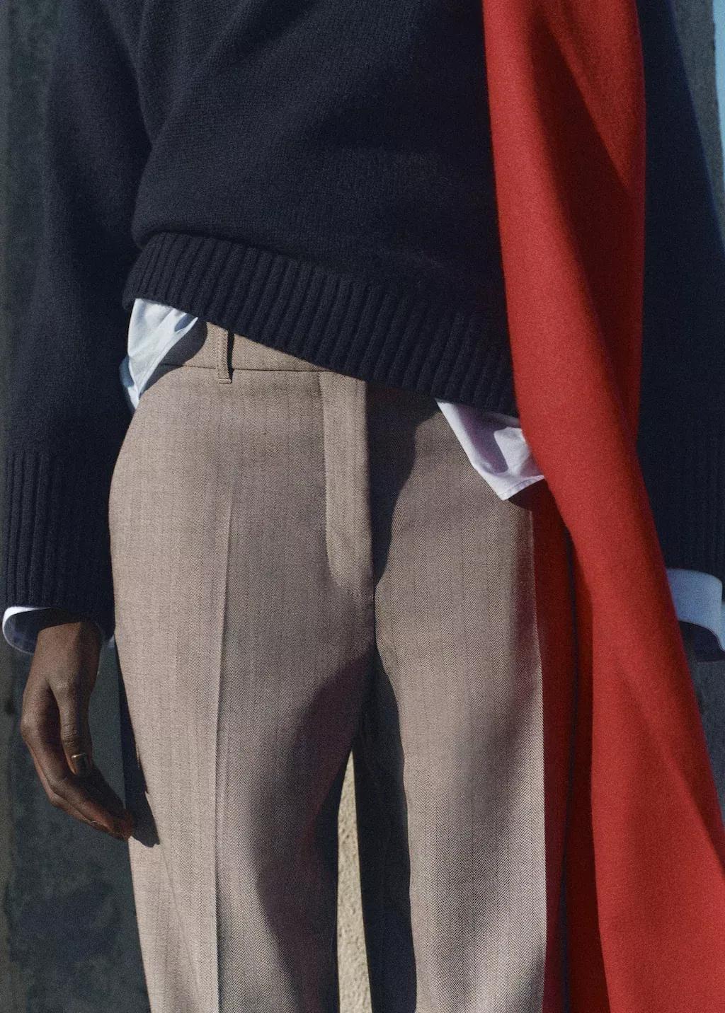 BROWN Mid-rise wide leg trousers, , large image number 3
