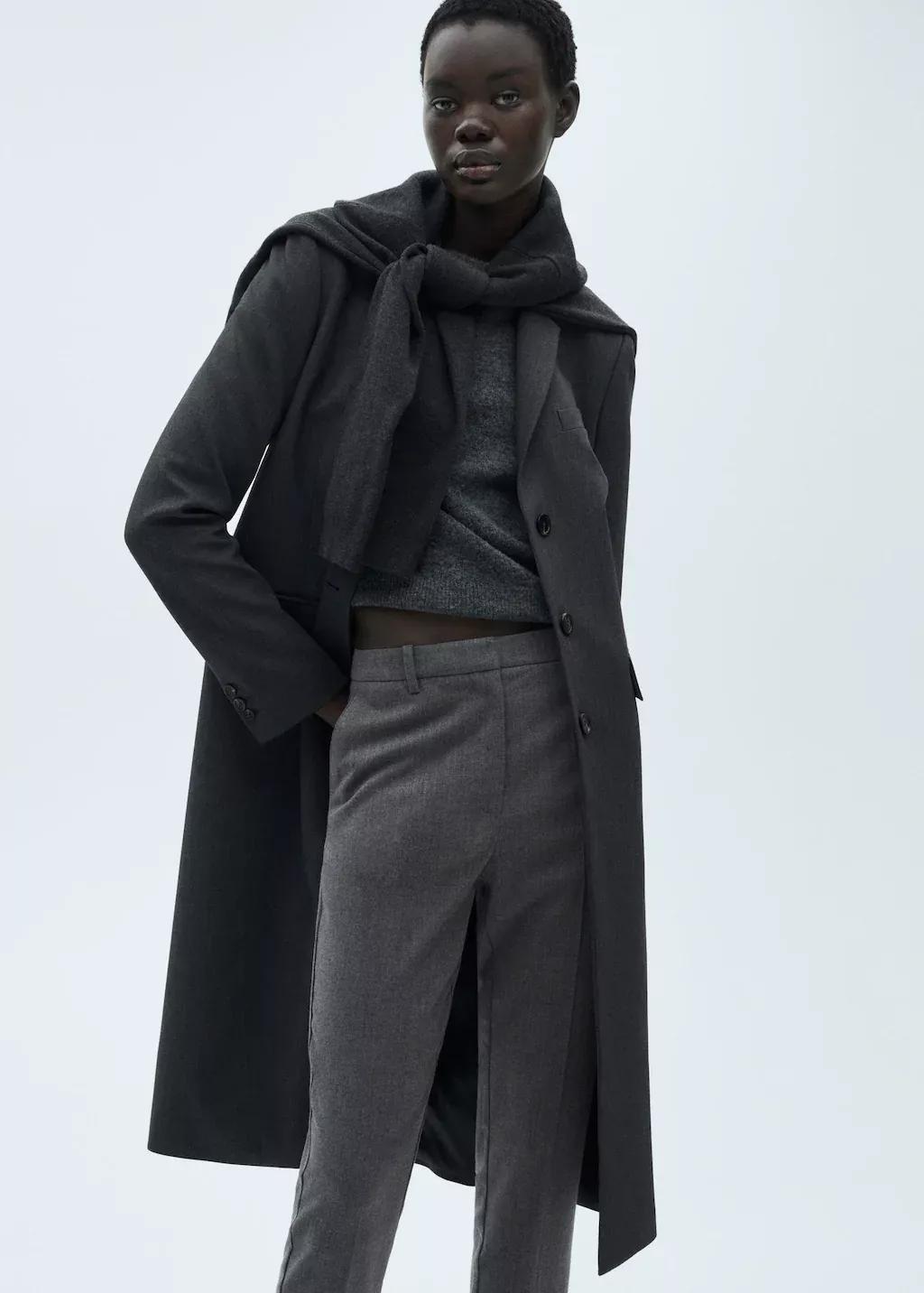 Grey Skinny Pants In 7/8 Length, , large image number 1