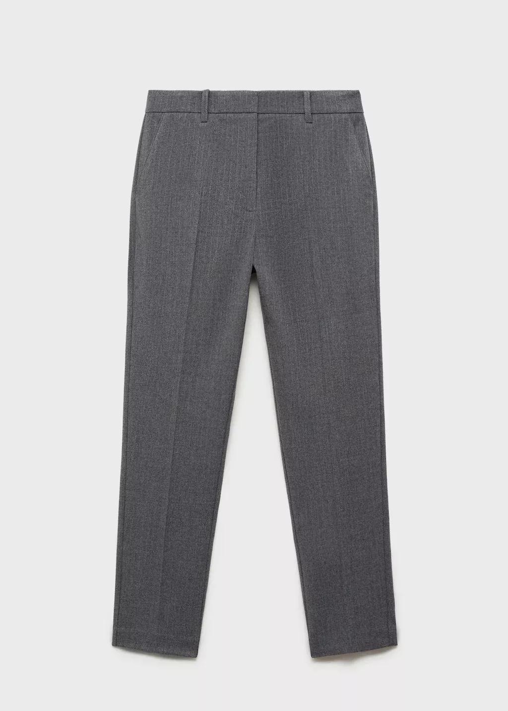 Grey Skinny Pants In 7/8 Length, , large image number 4