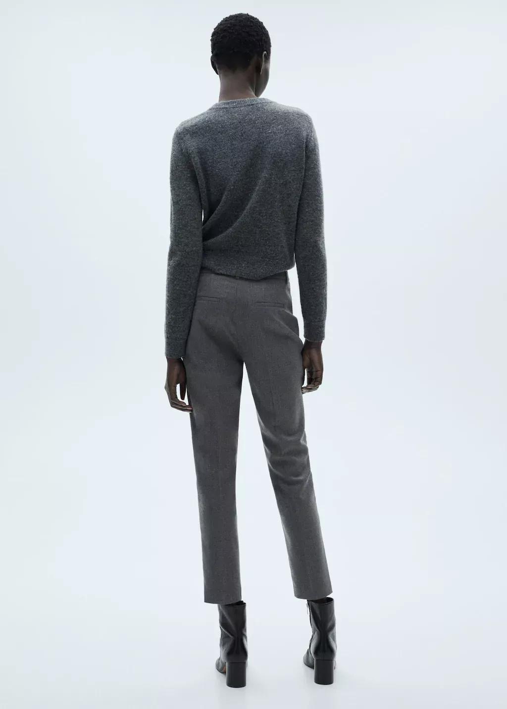Grey Skinny Pants In 7/8 Length, , large image number 5