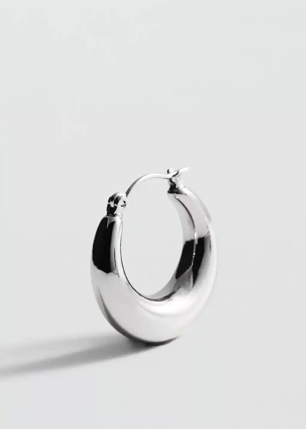 SILVER Volume hoop earrings, , medium