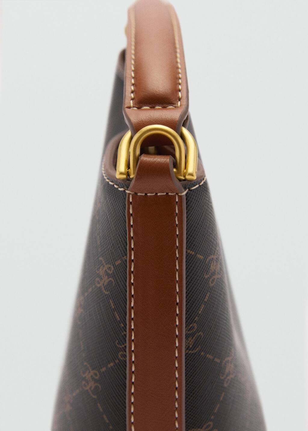 Brown Monogram Handmade Shopper Bag, Brown, large image number 4