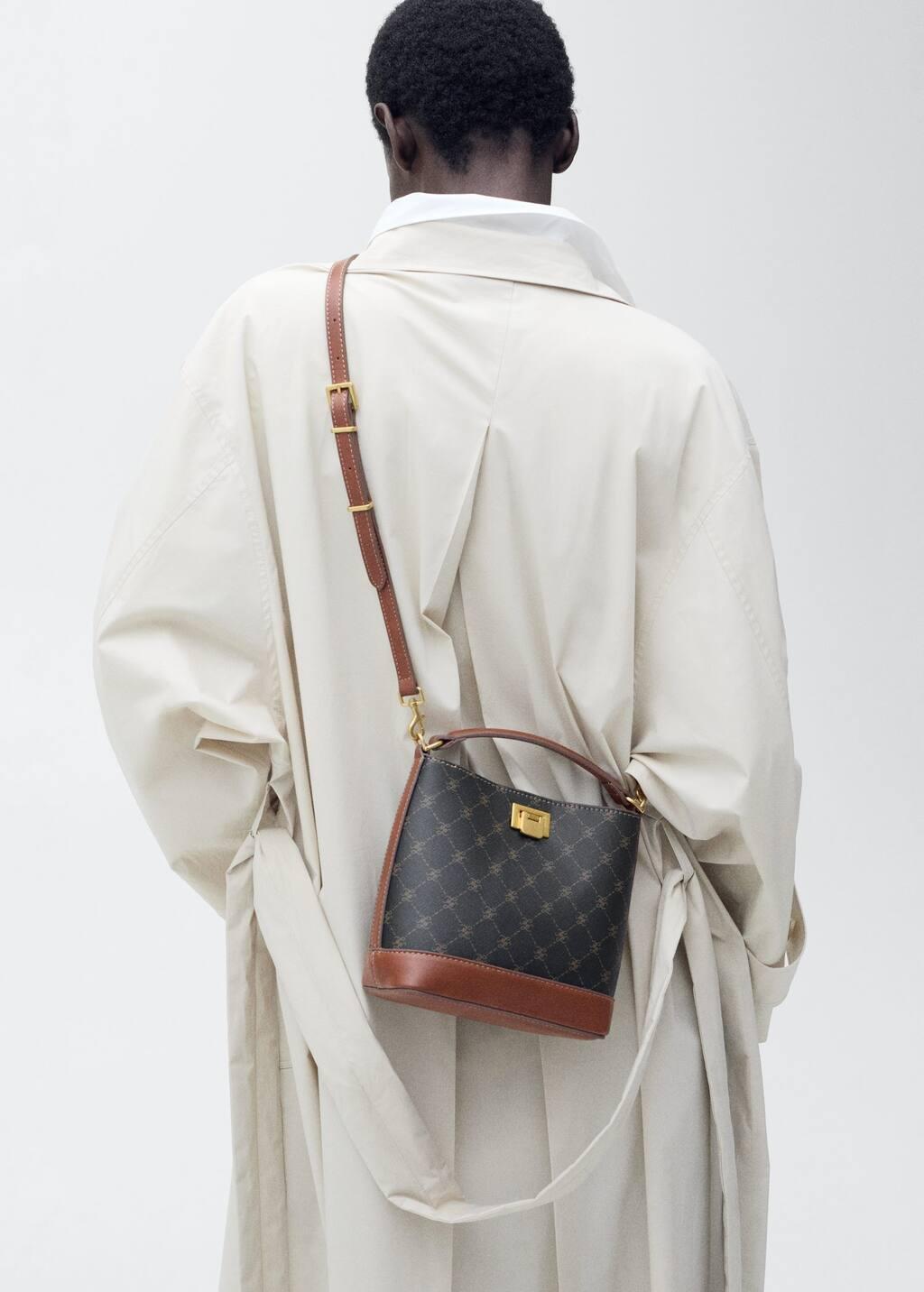 Brown Monogram Handmade Shopper Bag, Brown, large image number 5