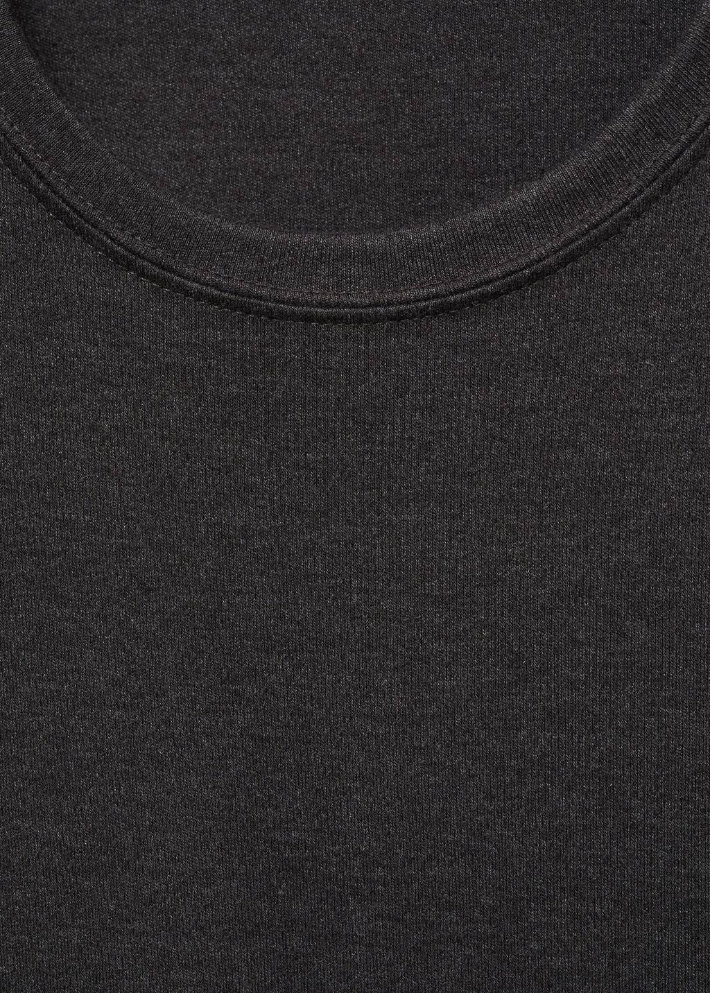 Grey Fine Round Neck T-Shirt, , large image number 3