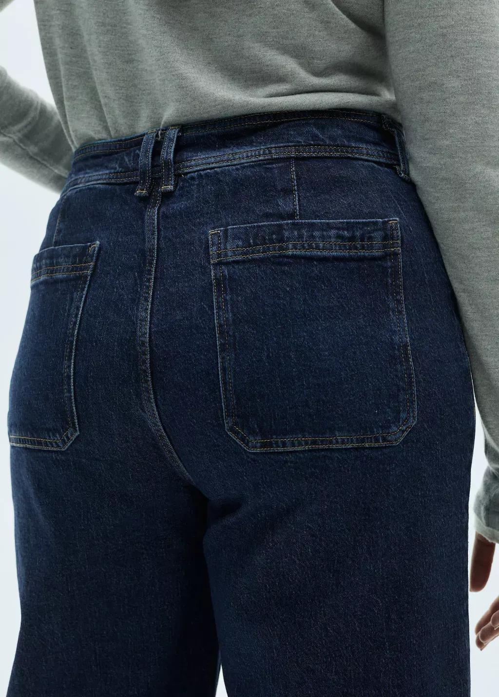 Blue High-Waisted Culotte Jeans Catherin, , large image number 7