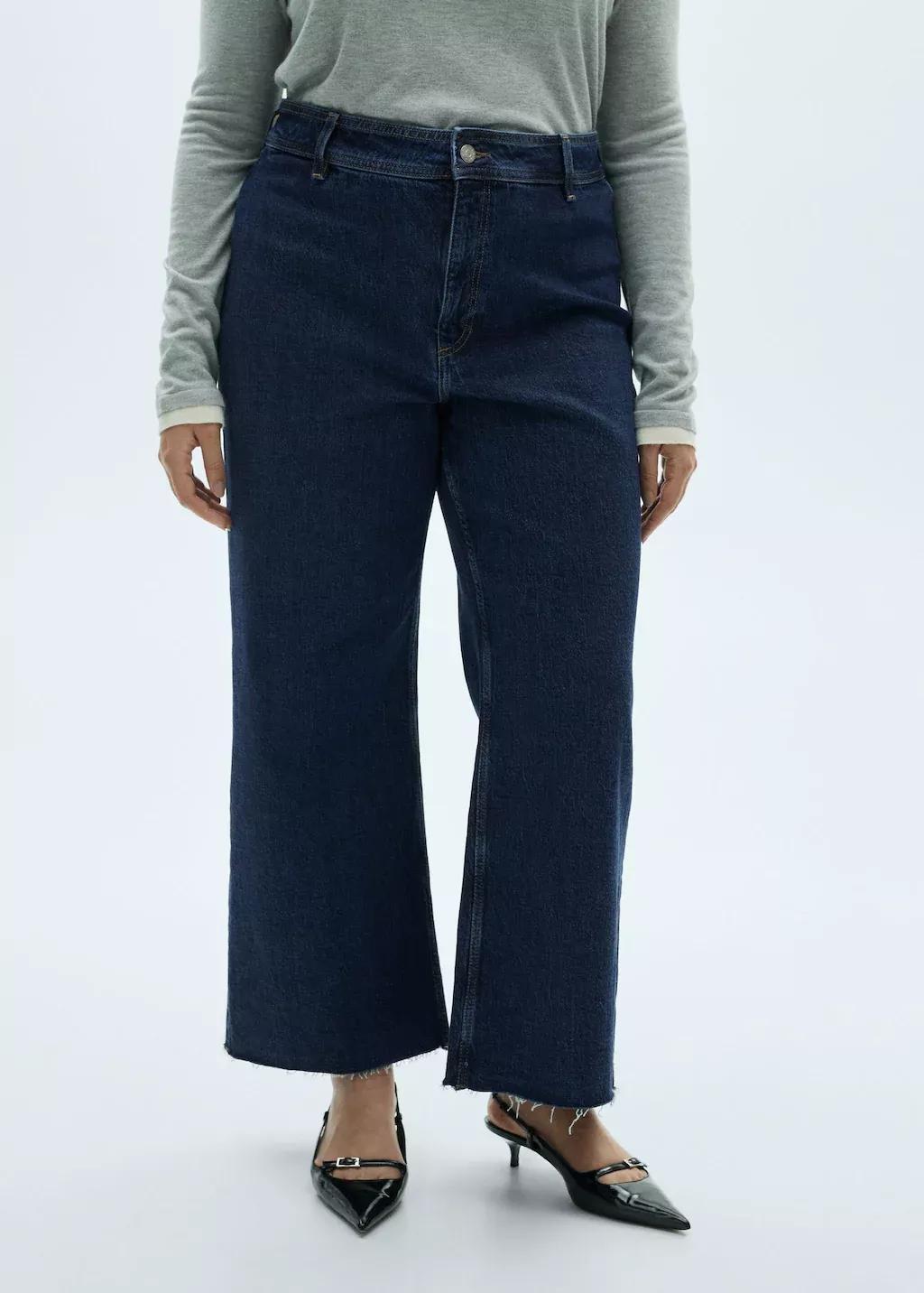 Blue High-Waisted Culotte Jeans Catherin, , large image number 8