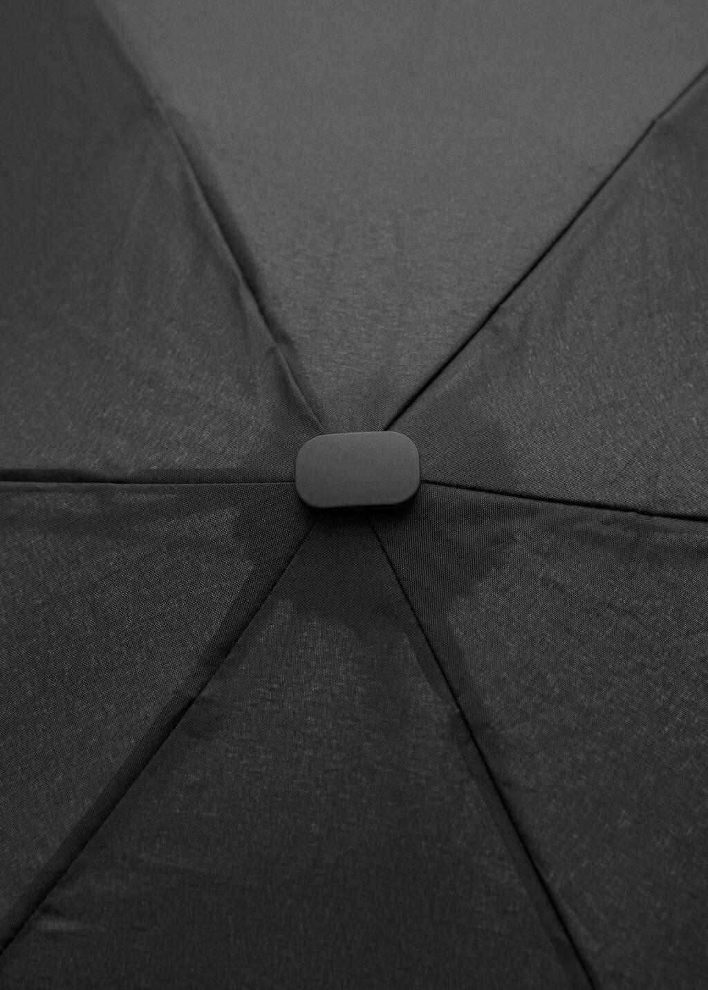 Black Plain Folding Umbrella, Black, large image number 1