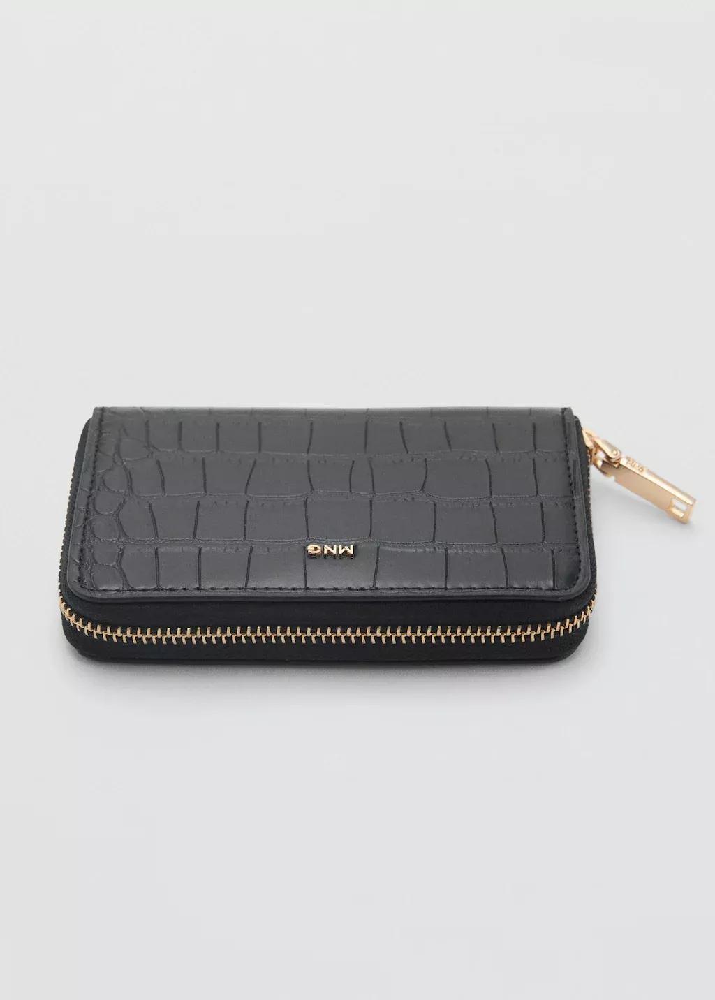 Black Coco Leather Effect Wallet, 0201_99, large image number 0