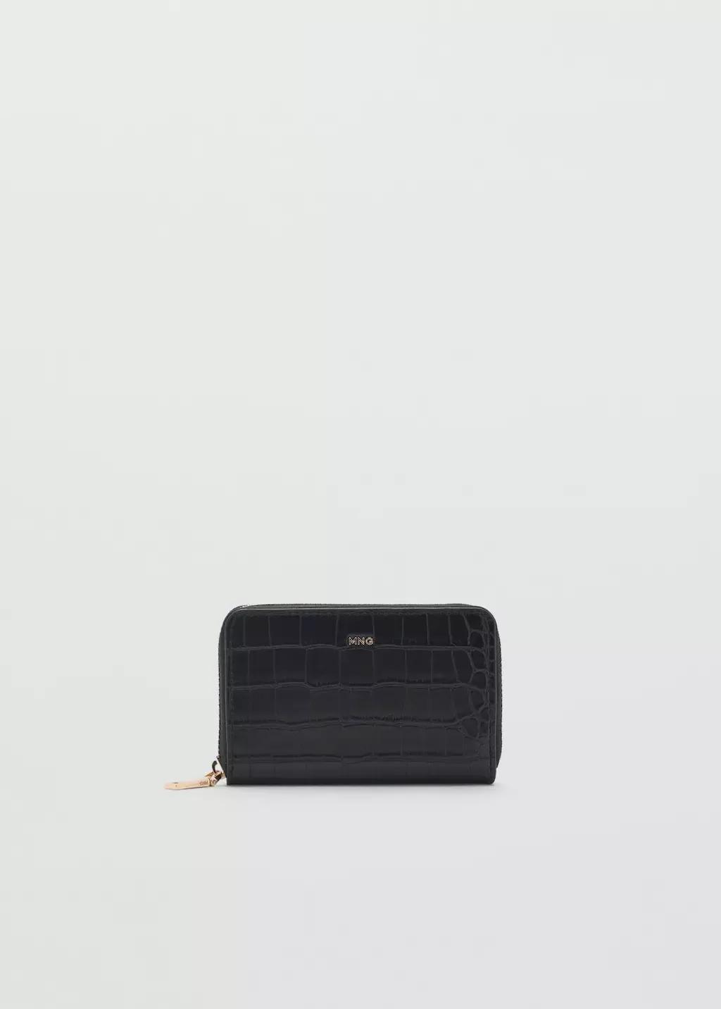 Black Coco Leather Effect Wallet, 0201_99, large image number 4