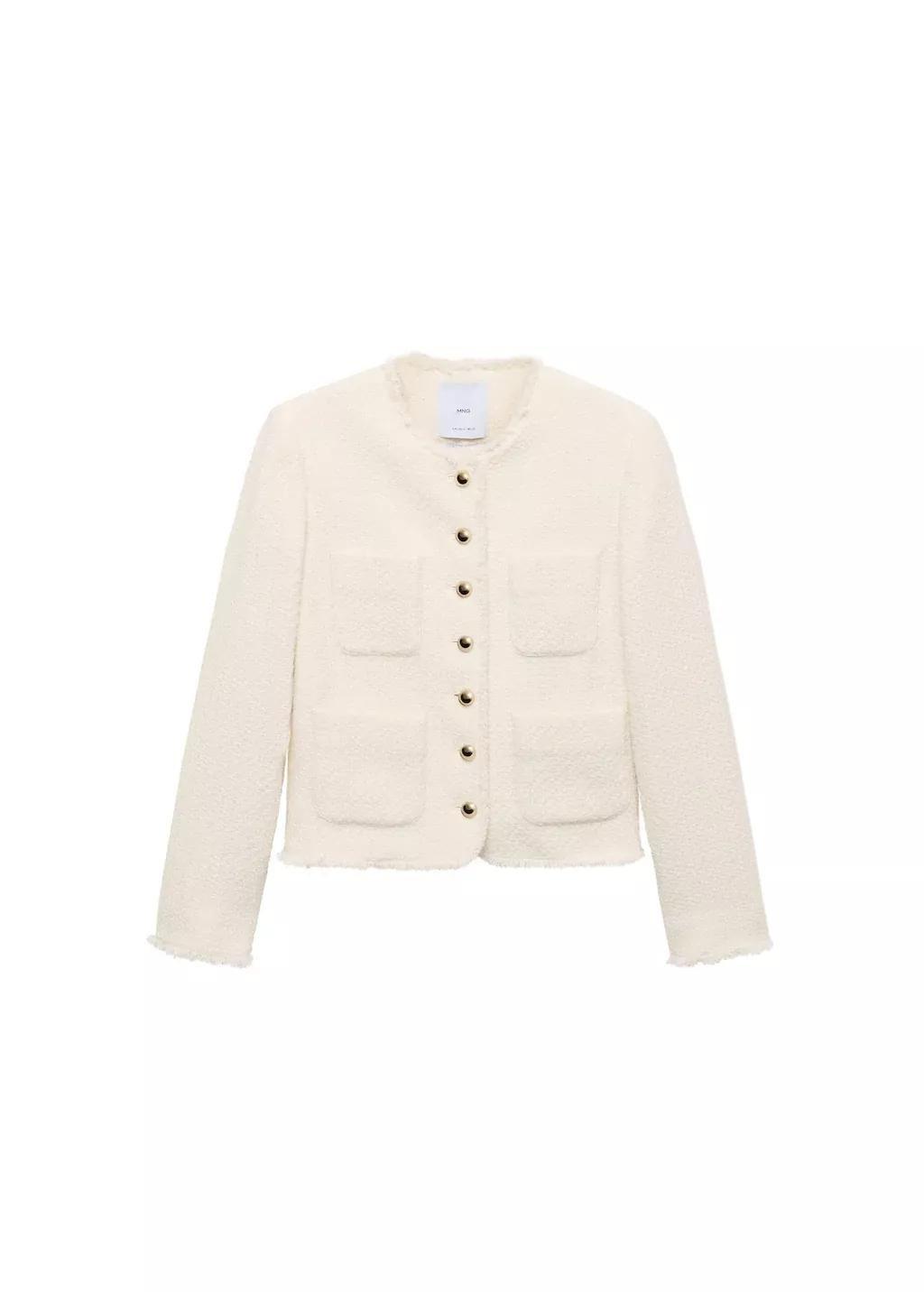 Beige Tweed Jacket With Jewel Buttons, , large image number 2