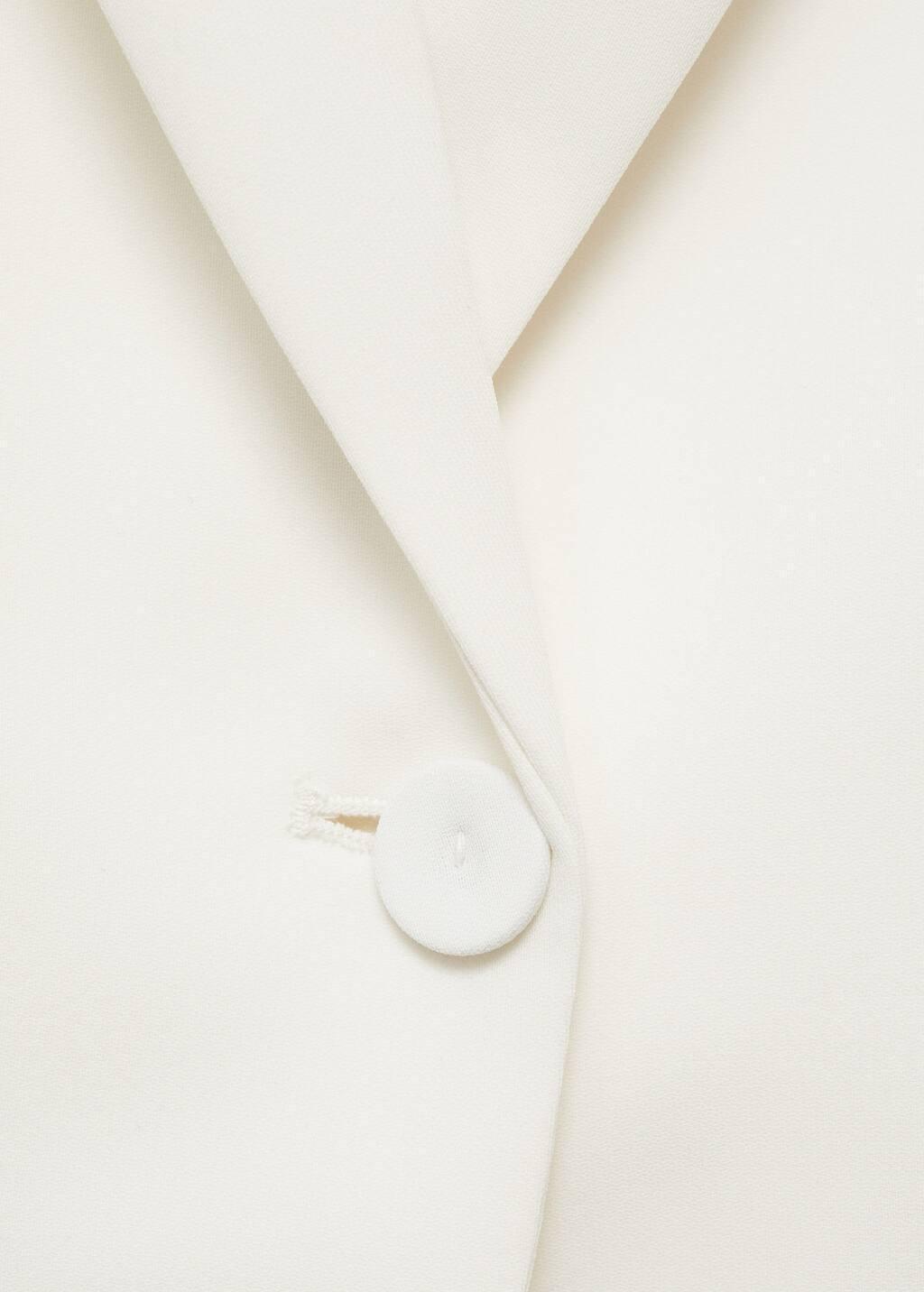 White Structured Suit Jacket, , large image number 5