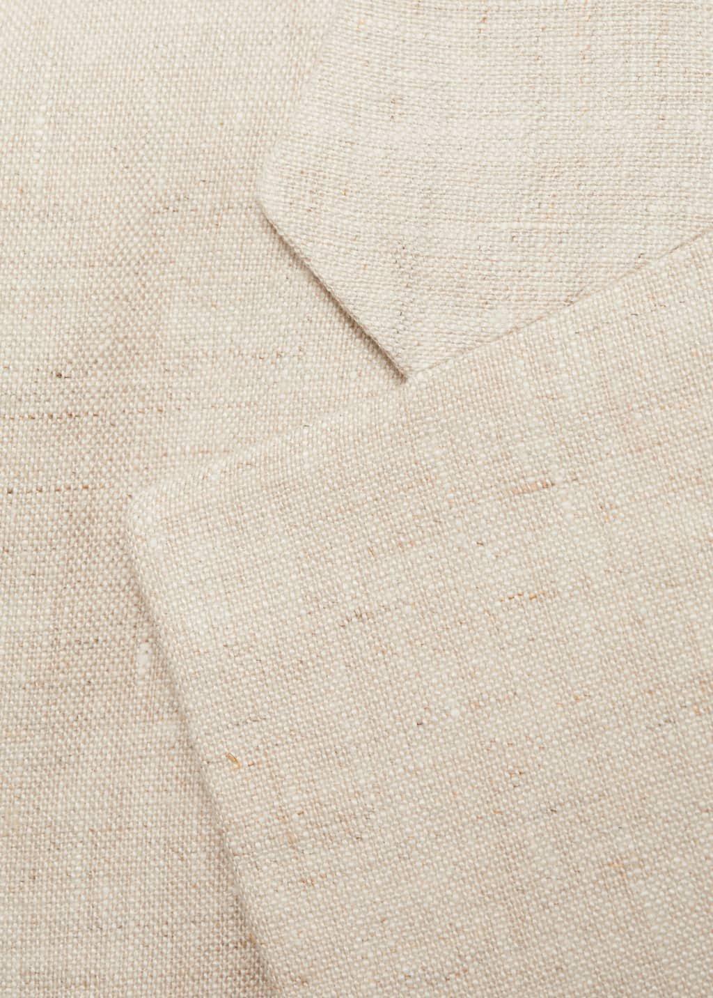 Grey Lt Pastel Linen Suit Jacket, , large image number 4