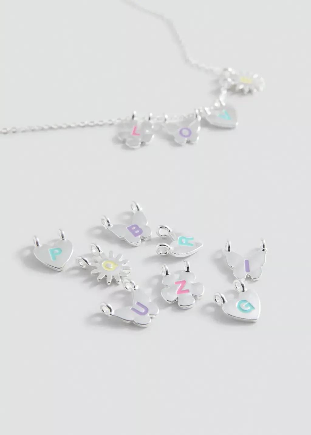Silver Love Necklace, Kids Girl, Silver, large image number 2