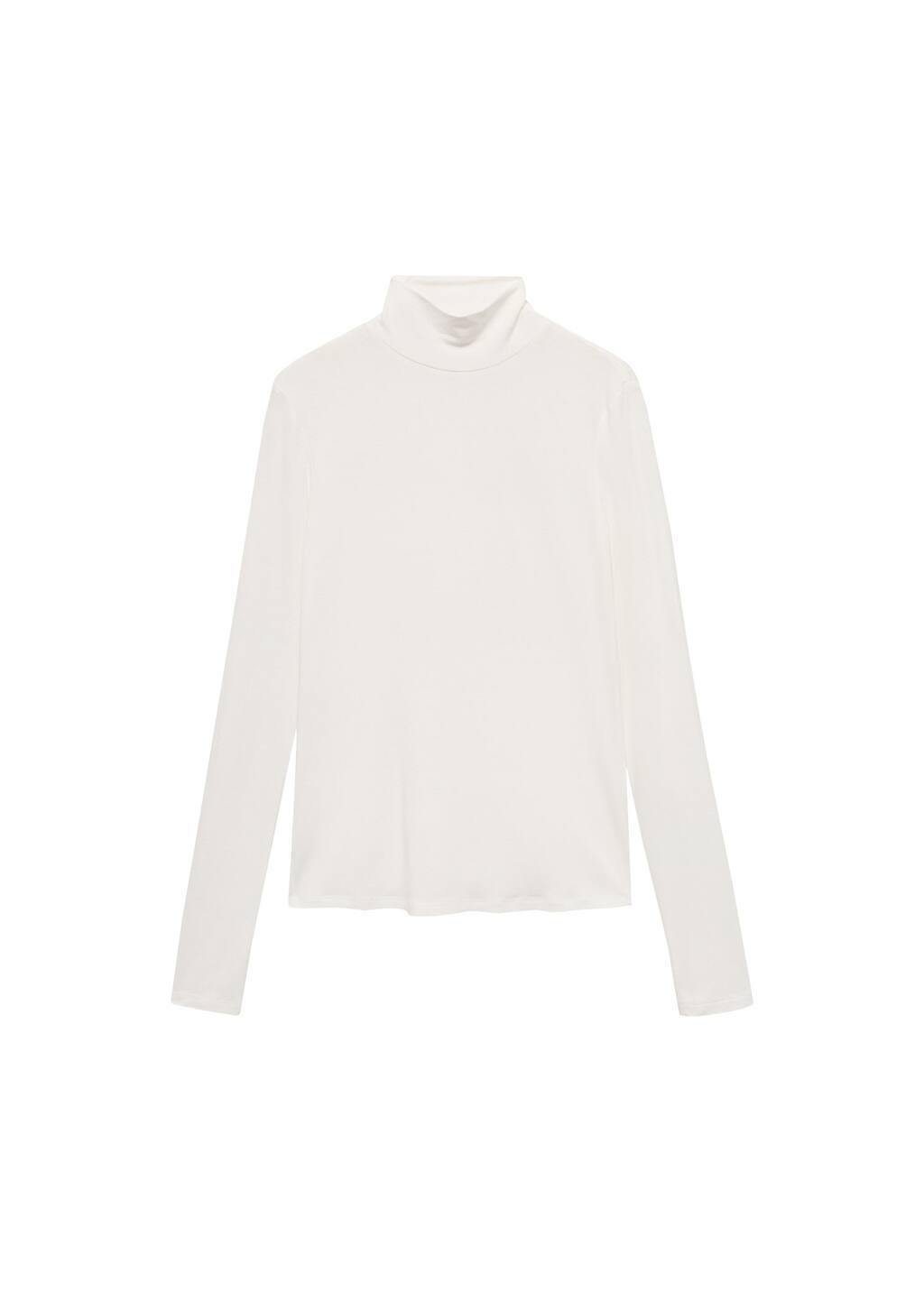 White Turtleneck T-Shirt, , large image number 2