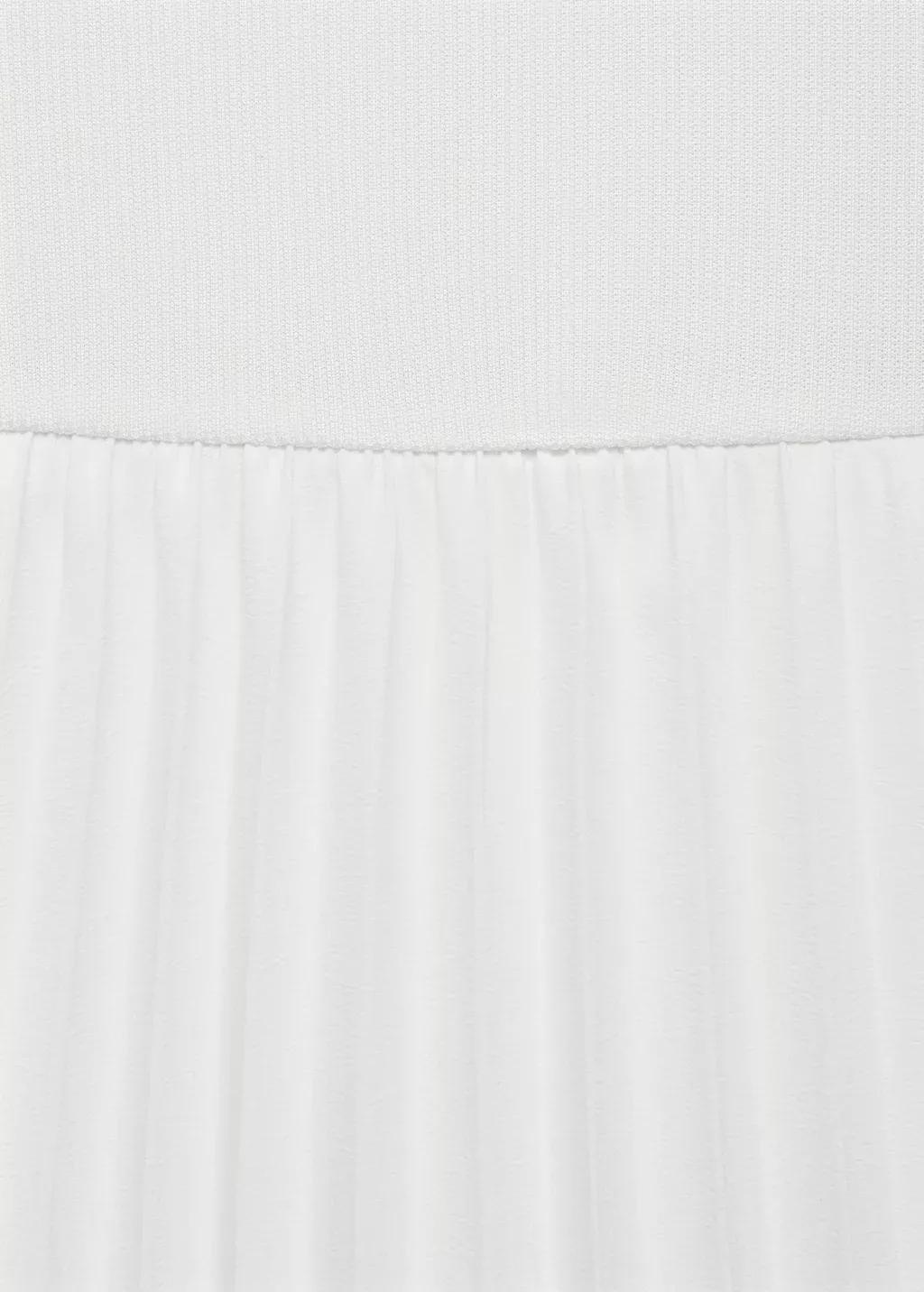 White Pleated Long Dress, , large image number 2
