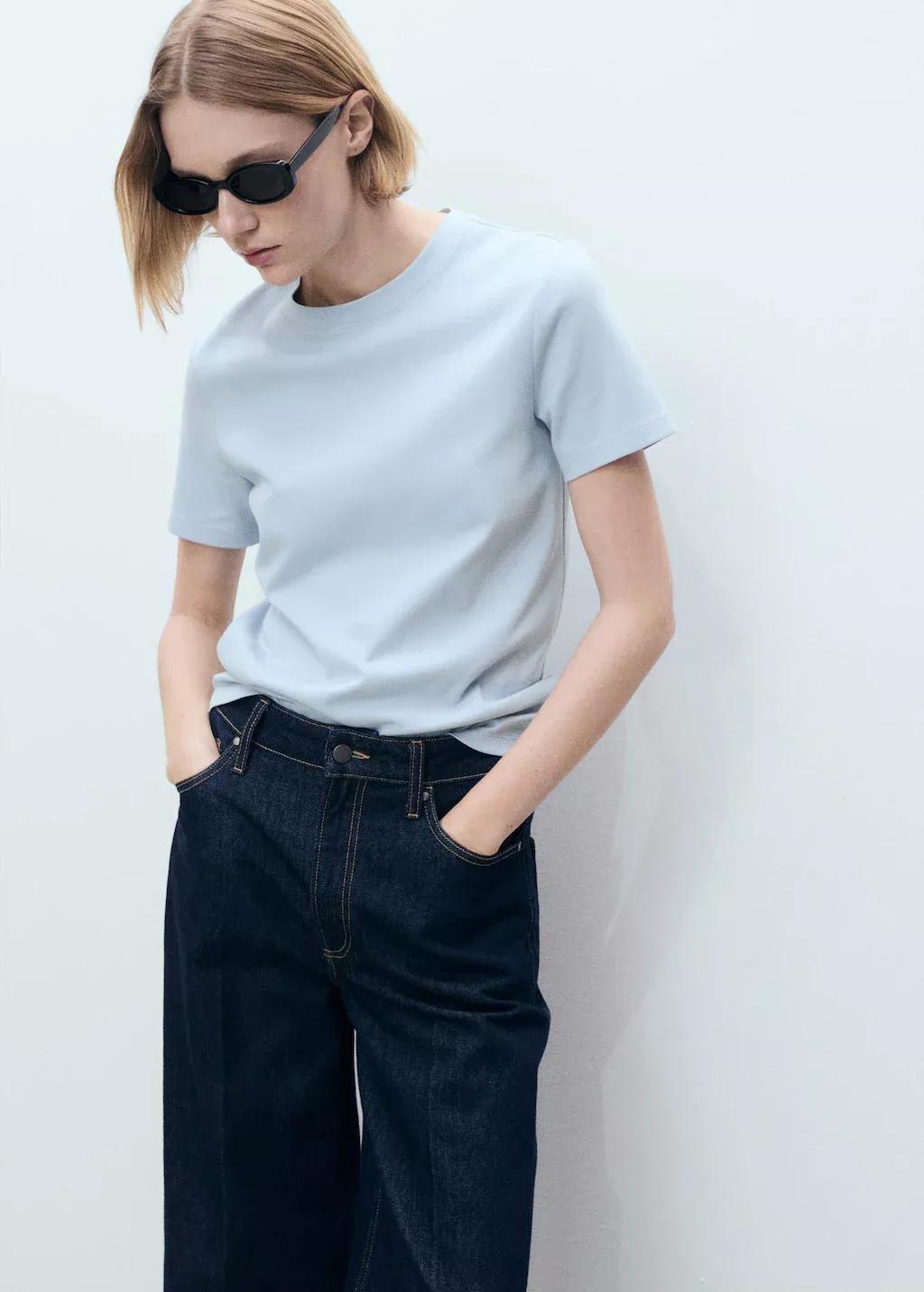 LT-PASTEL BLUE Short-sleeved cotton t-shirt, , large image number 0