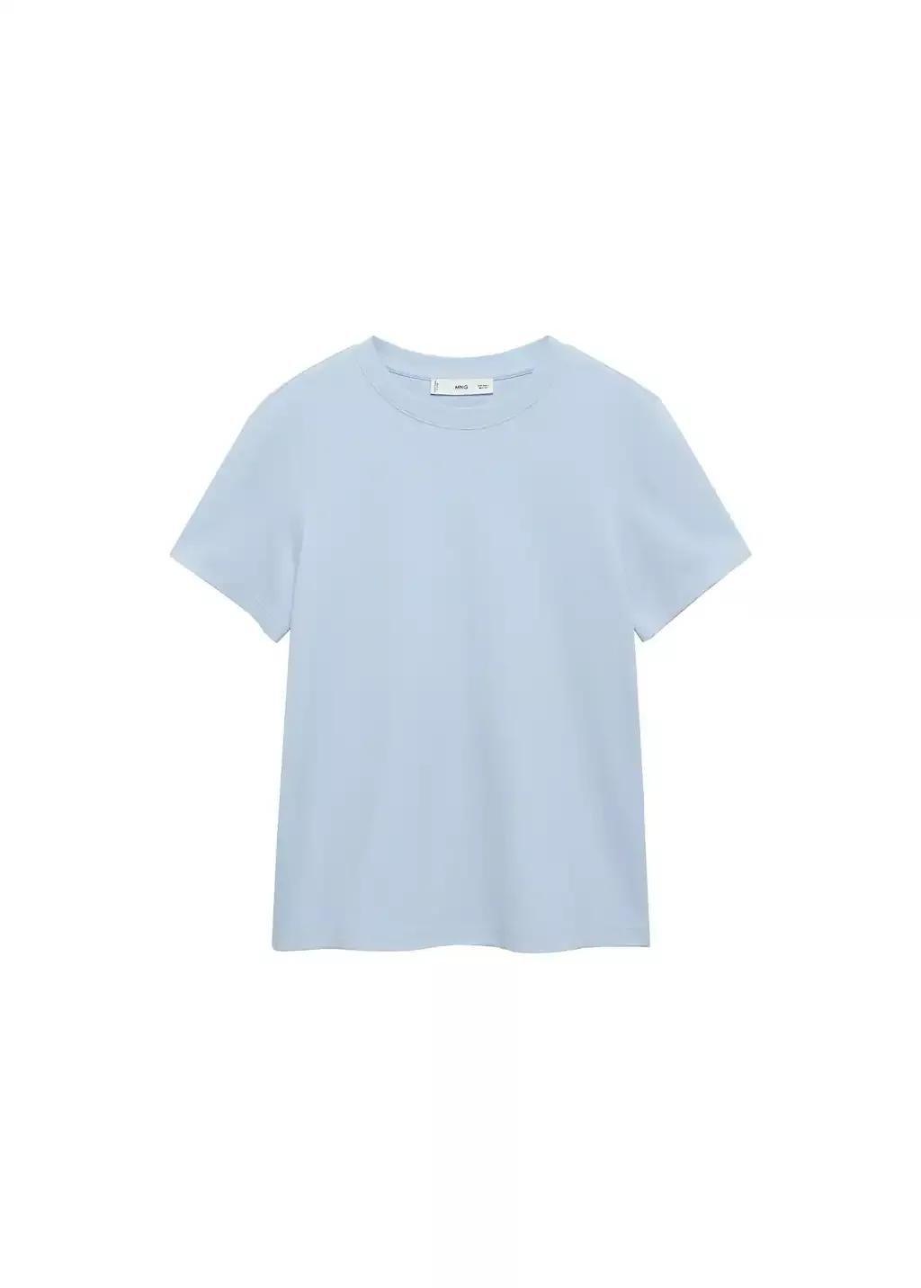 LT-PASTEL BLUE Short-sleeved cotton t-shirt, , large image number 4