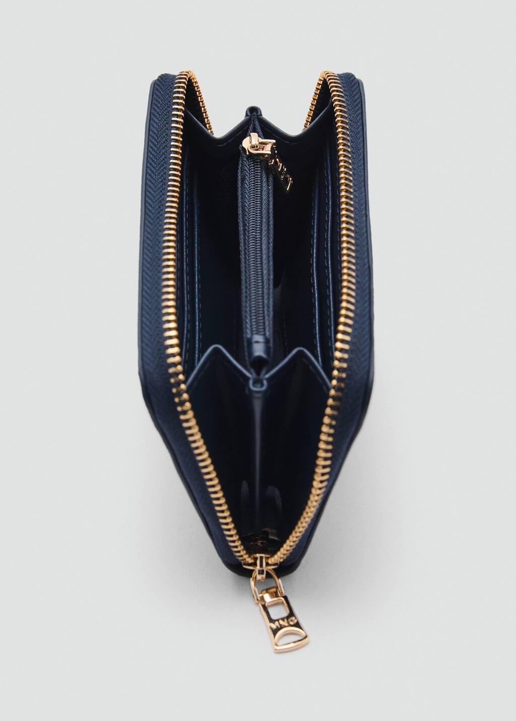 Blue Leather-Effect Wallet, 0201_52, large image number 0