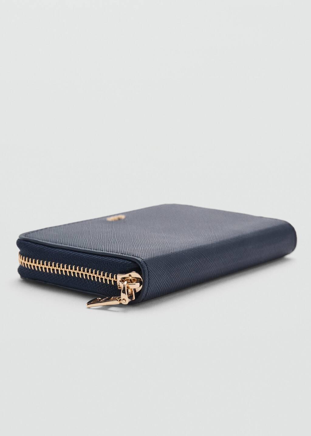 Blue Leather-Effect Wallet, 0201_52, large image number 1