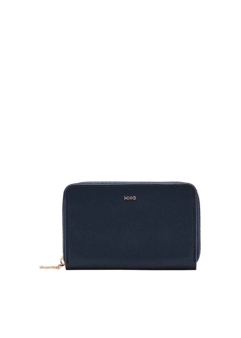 Blue Leather-Effect Wallet, 0201_52, large image number 2