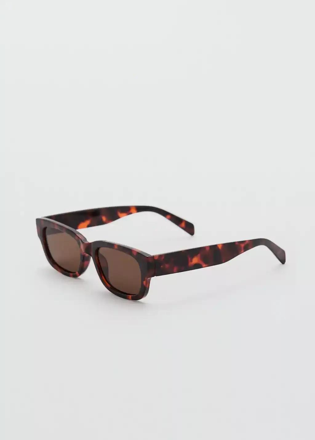 DARK BROWN Rectangular-frame sunglasses, Dark Brown, large image number 0