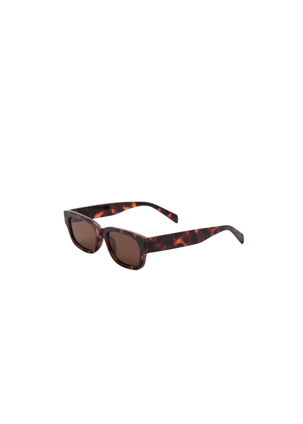 DARK BROWN Rectangular-frame sunglasses, Dark Brown, large image number 5