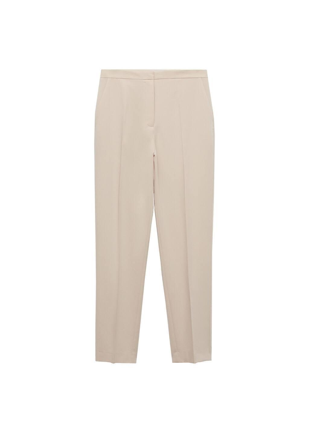 Grey Lt Pastel Straight Suit Trousers, Light Pastel Grey, large image number 6