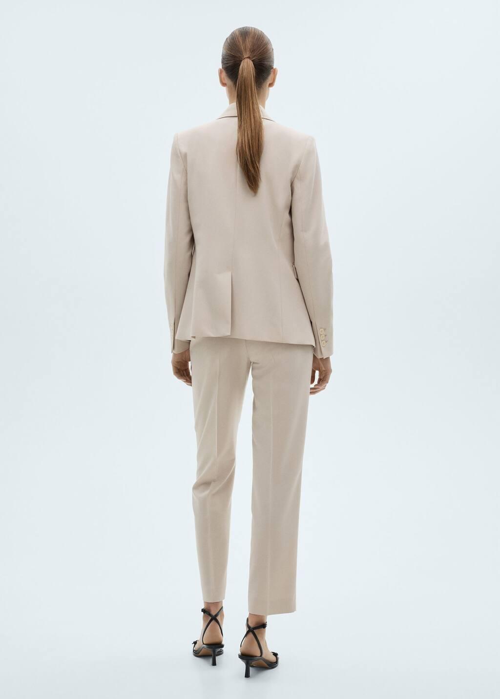 Grey Lt Pastel Straight Suit Trousers, Light Pastel Grey, large image number 9