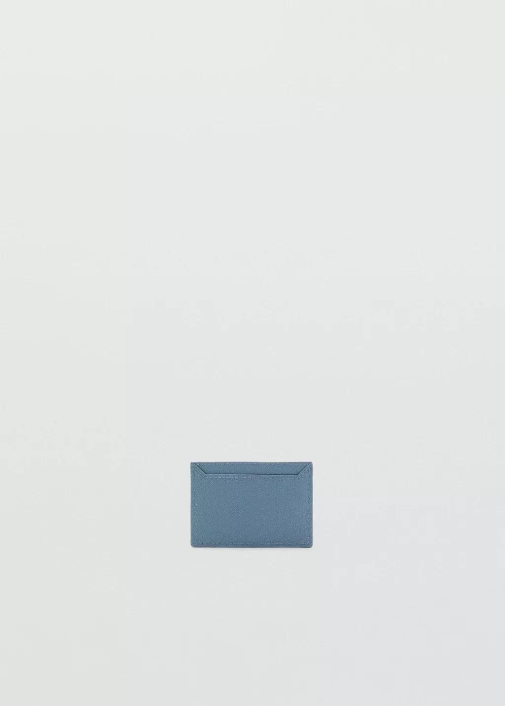 Blue Lt Pastel Saffiano-Effect Cardholder, , medium