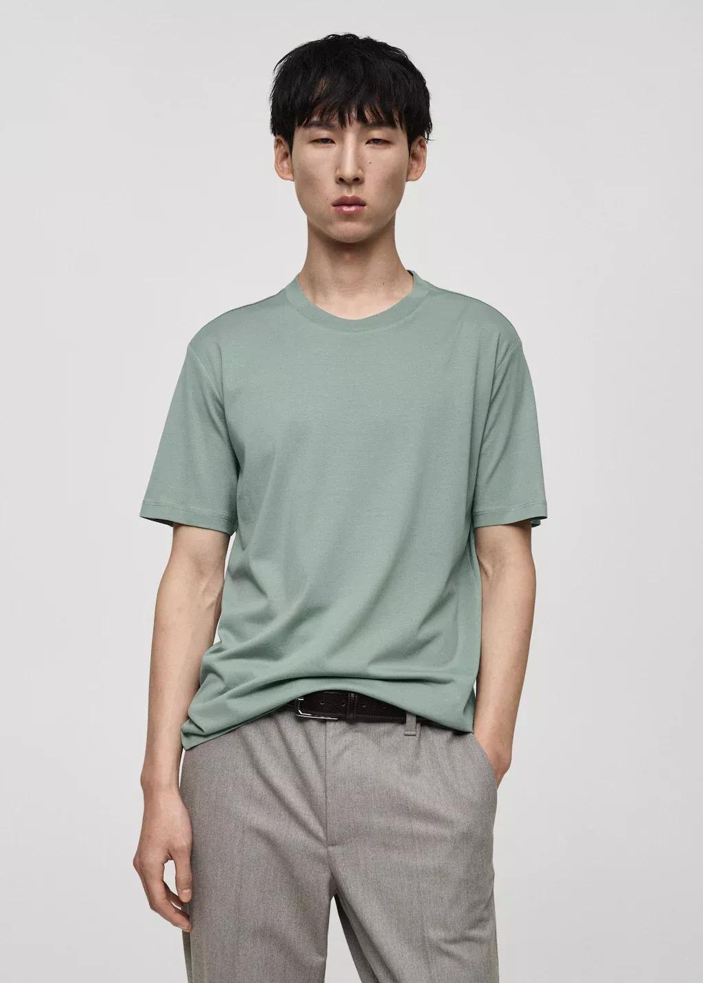 GREEN 100% cotton T-shirt regular fit, , medium